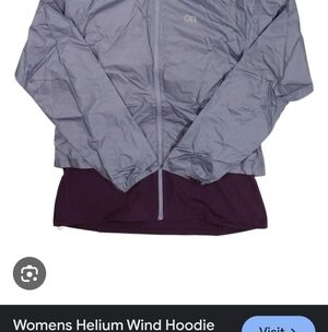 Outdoor Research Women's Helium Wind Hoodie - Purple and Gray